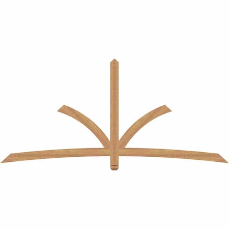 Ekena Millwork Davenport Timber Gable Bracket, Western Red Cedar, 96"W x 44"H x 1 1/2"D x 3 1/2"F, 11/12 Pitch GBW096X44X0204DAV00SWR